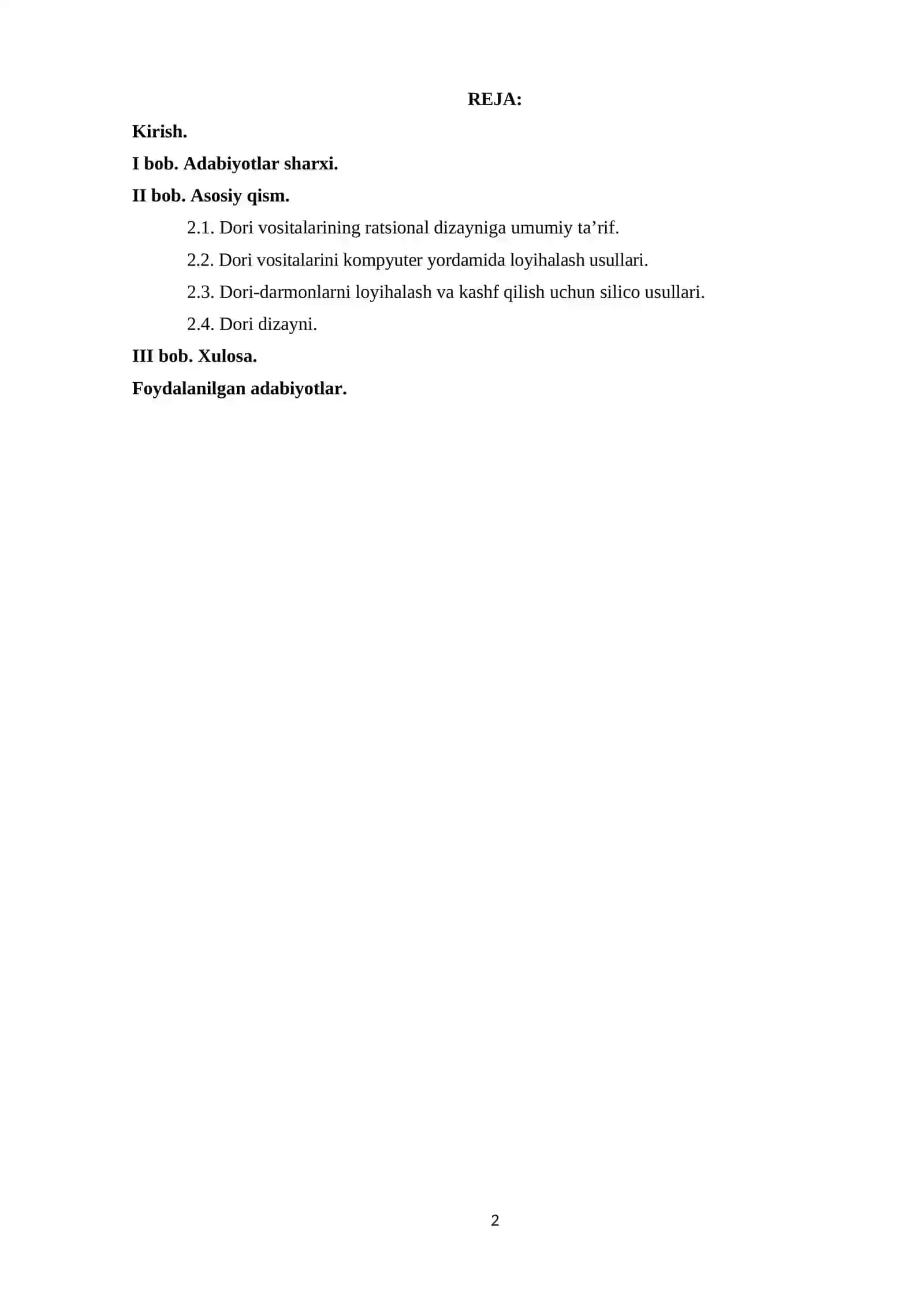 Dori Vositalarining Rational Dizayni va Personallashtirilgan Tibbiyot 2
