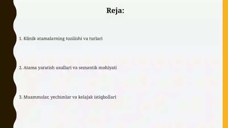 Klinik terminlaryasovchiatamaelementlari 2