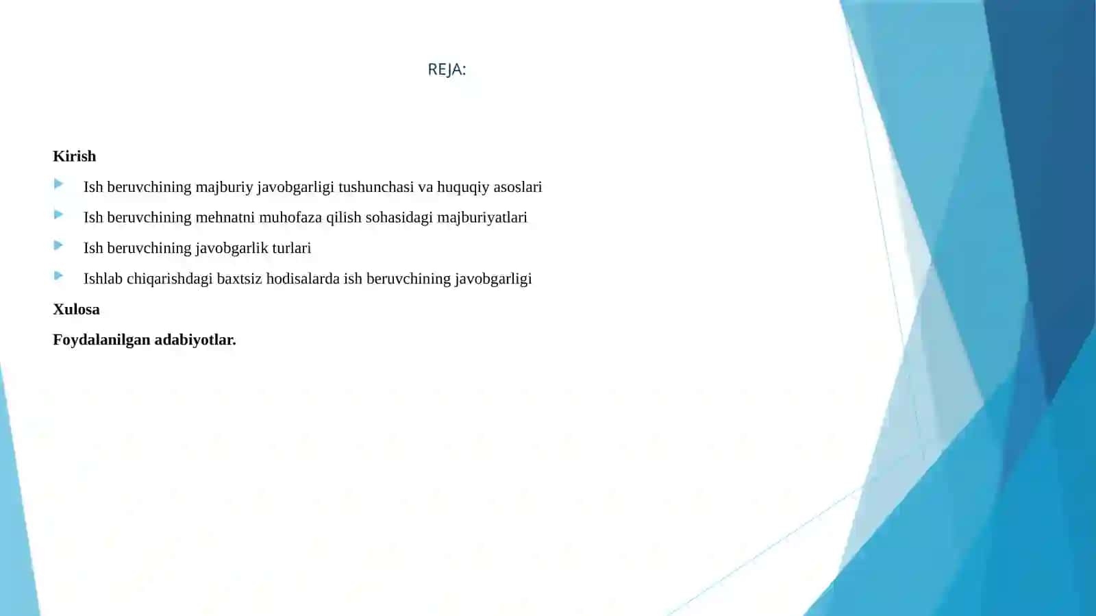 Ish beruvchining majburiy javobgarligi 2
