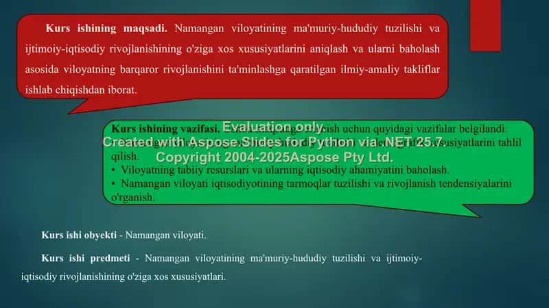 Namangan viloyatining ma'muriy-hududiy tarkibi va ijtimoiy-iqtisodiy rivojlanishining o'ziga xos xususiyatlari 2