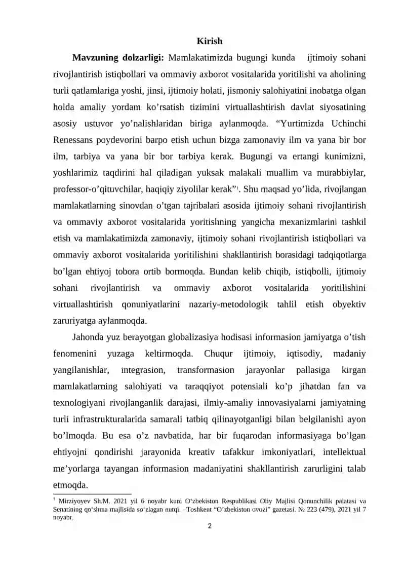 IJTIMOIY SOHANI RIVOJLANTIRISH VA UNI DAVLAT TOMONIDAN QO'LLAB QUVVATLASH 2