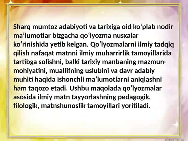 Ilmiy Matn va Uning Ahamiyati Ilmiy Asarlarga Nasriy Bayon Yaratish Jarayonlari 2