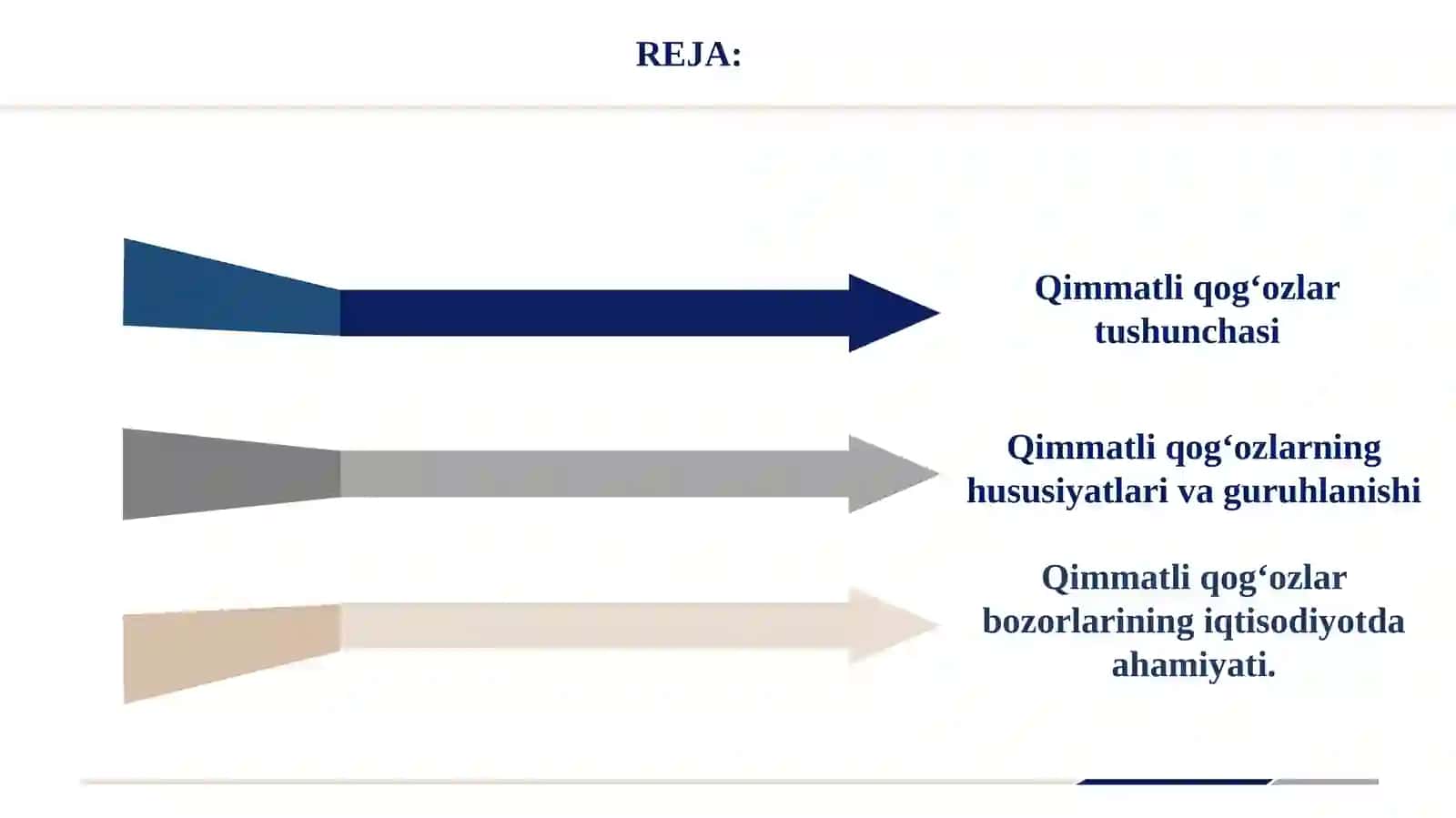 Qimmatli qog‘ozlar bozori faniga kirish 2