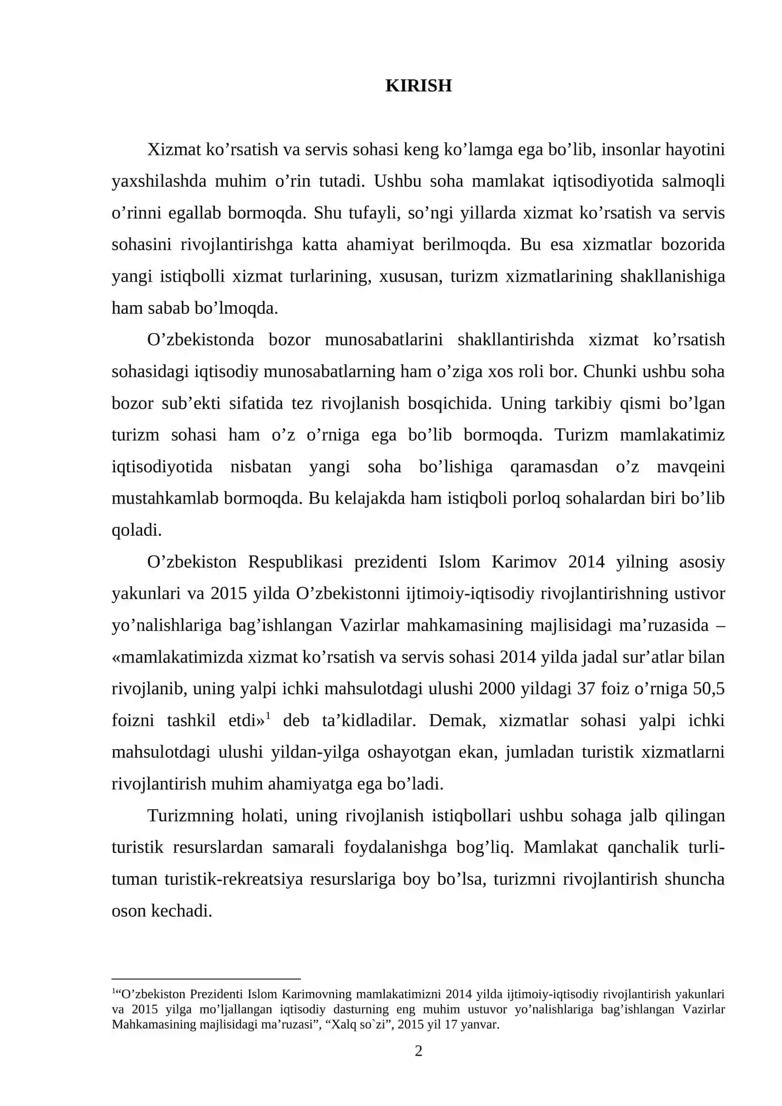 Turistik-rekreatsiya resurslaridan foydalanish 2