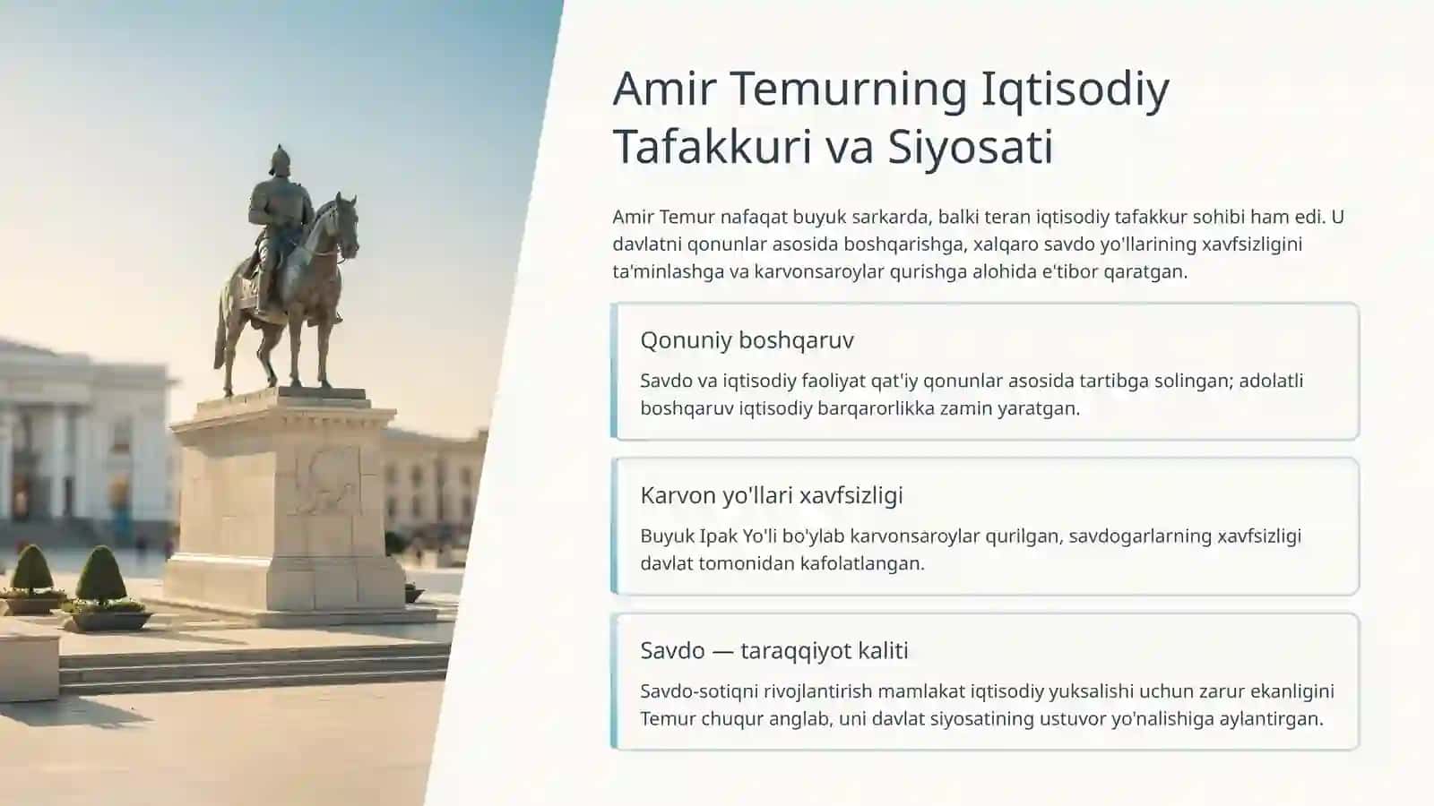 Amir Temur va Temuriylar Davrida Iqtisodiy Munosabatlar 2