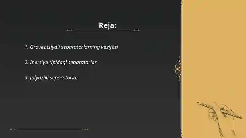 Separatorlarning turlari va vazifasi 2