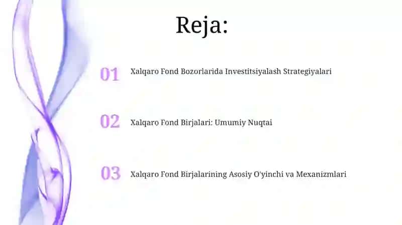 Xalqaro Fond Bozorlarida Investitsiyalash Strategiyalari 2