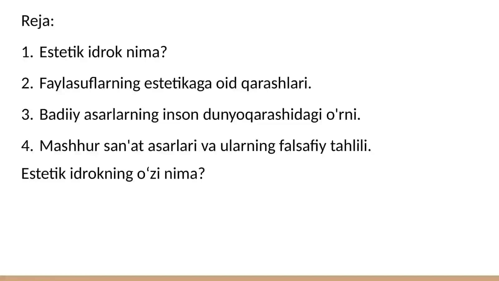 Dunyoni estetik idrok etishda badiiy asarlarning ahamiyati 2