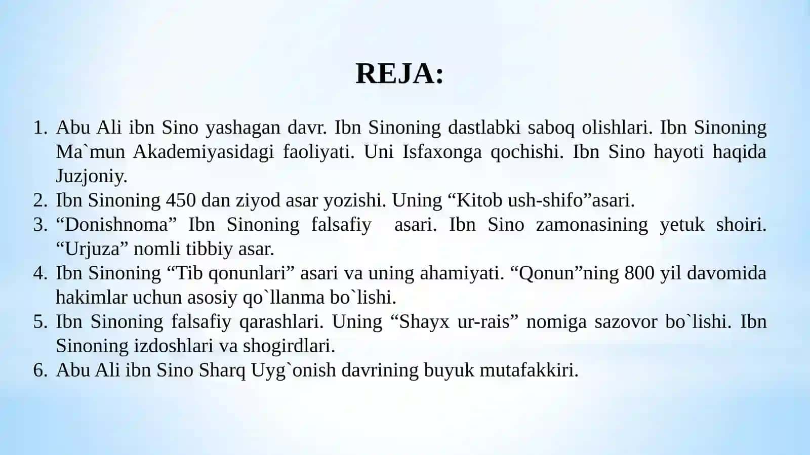 ABU ALI IBN SINO O`RTA OSIYOLIK BUYUKENSIKLOPEDISTALLOMA 2