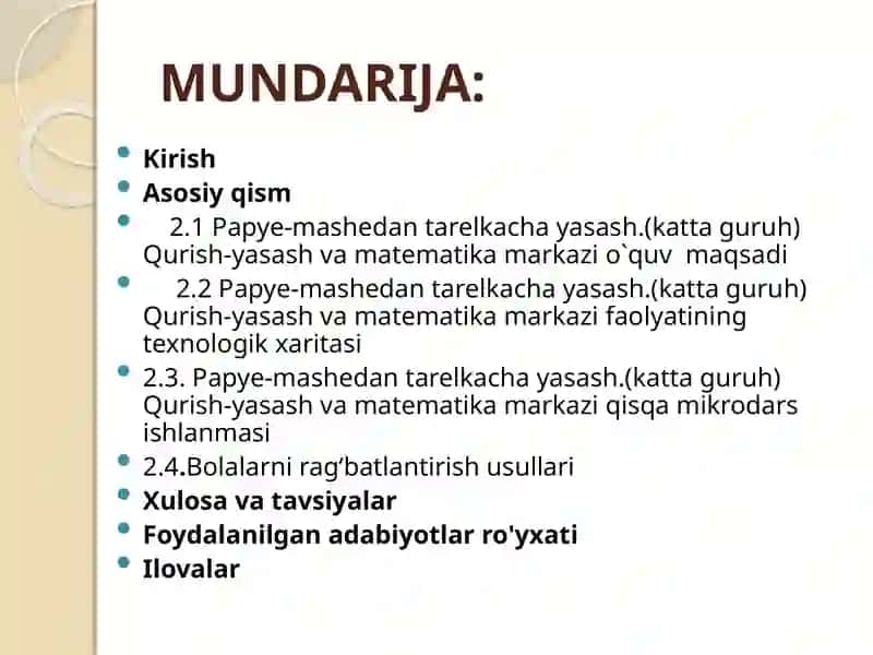 Papye-mashedan tarelkacha yasash.(katta guruh) Qurish-yasash va matematika markazi 2