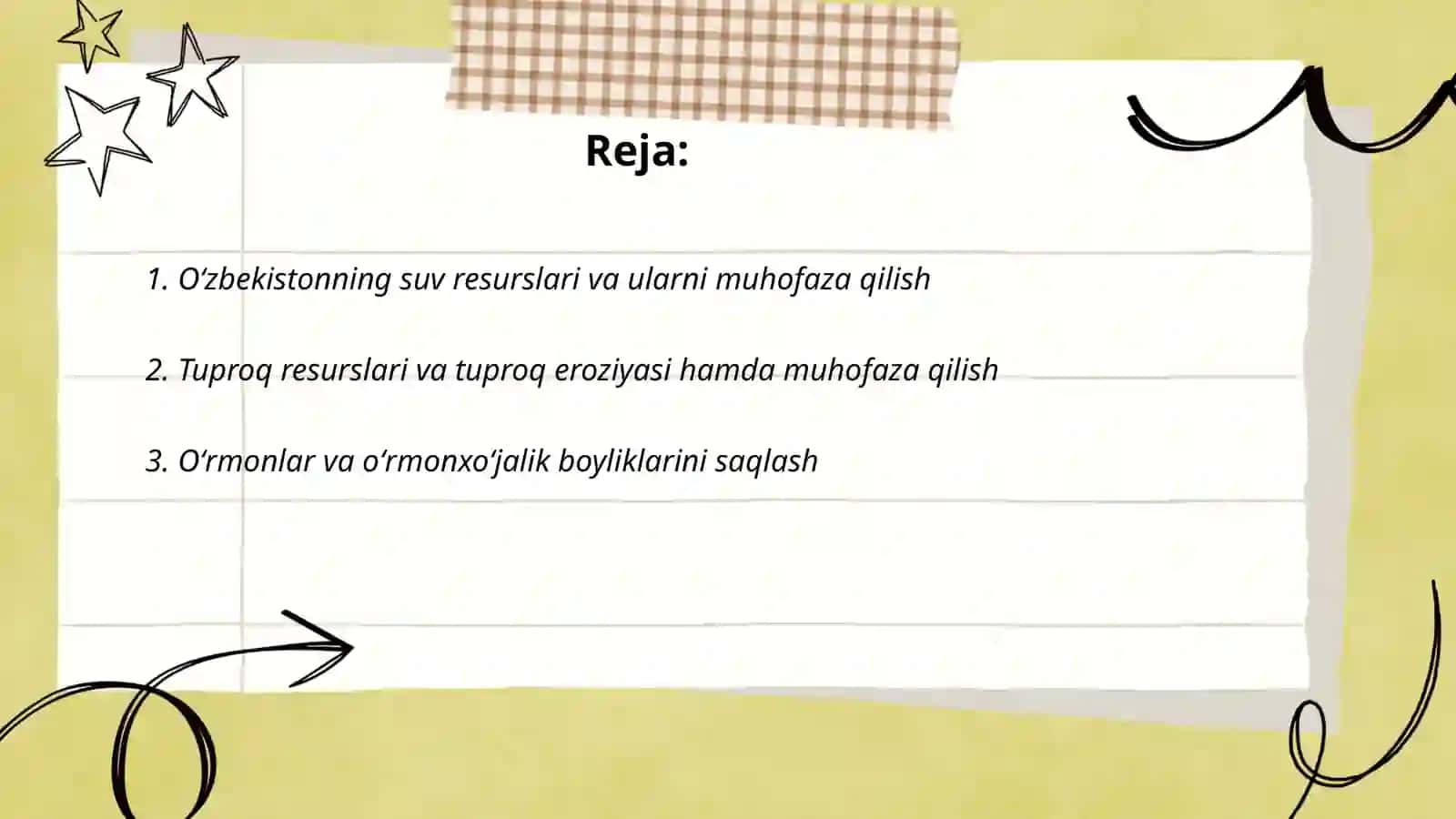 Oʻzbekistonning tabiiy boyliklari va ularni muhofaza qilish 2