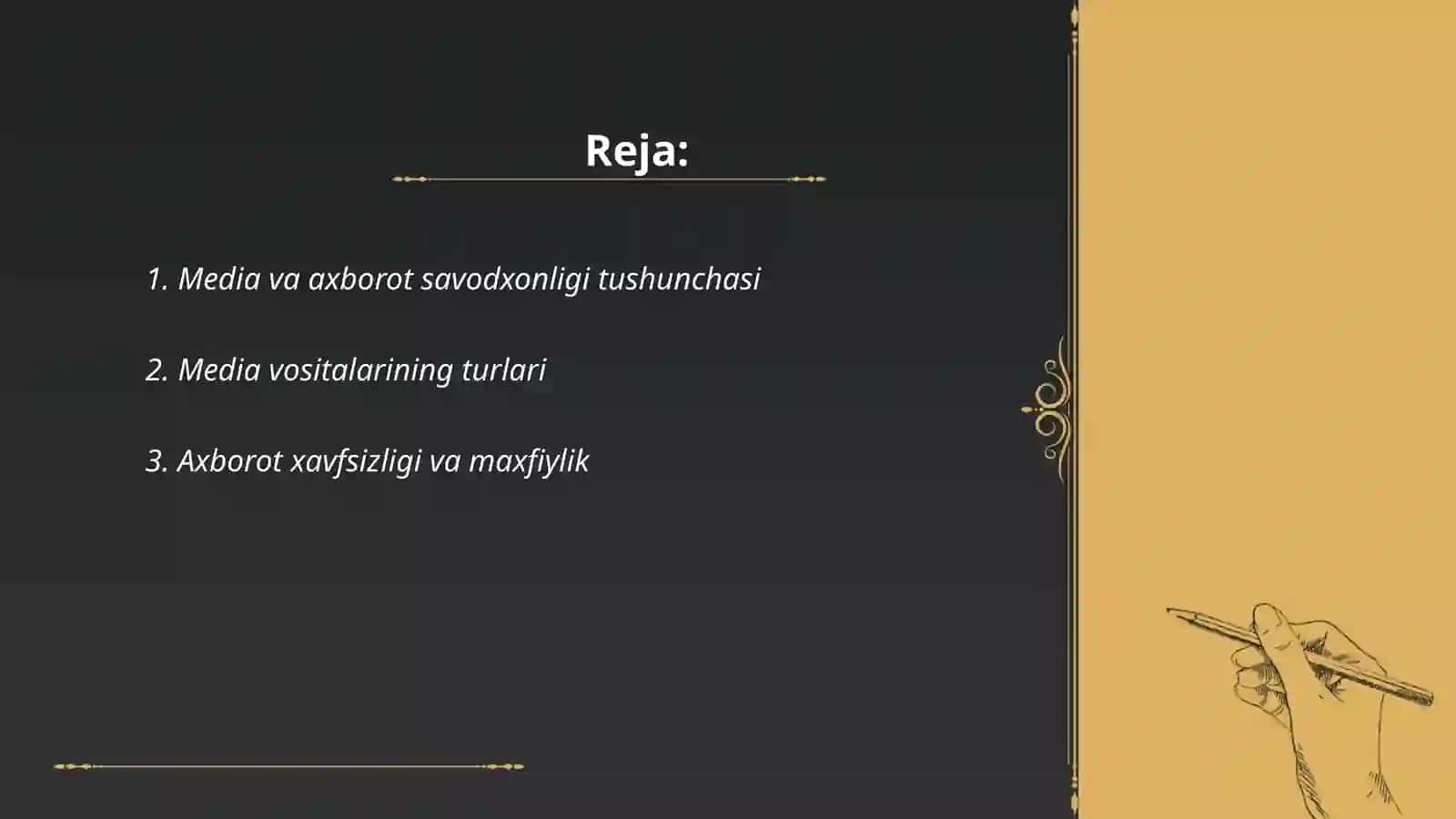 Media va axborot savodxonligi 2