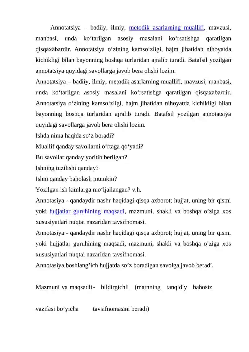 ANNOTATSIYA TURLARI 2