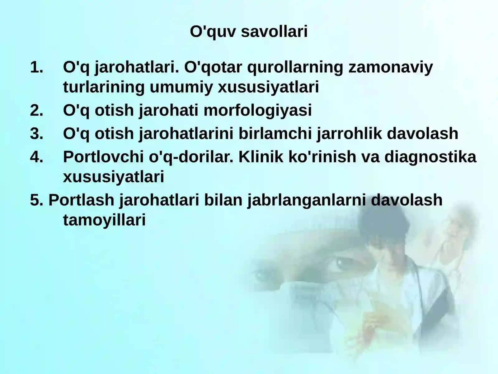 Zamonaviy o'q-dorilarning halokatli ta'sirining xususiyatlari 2