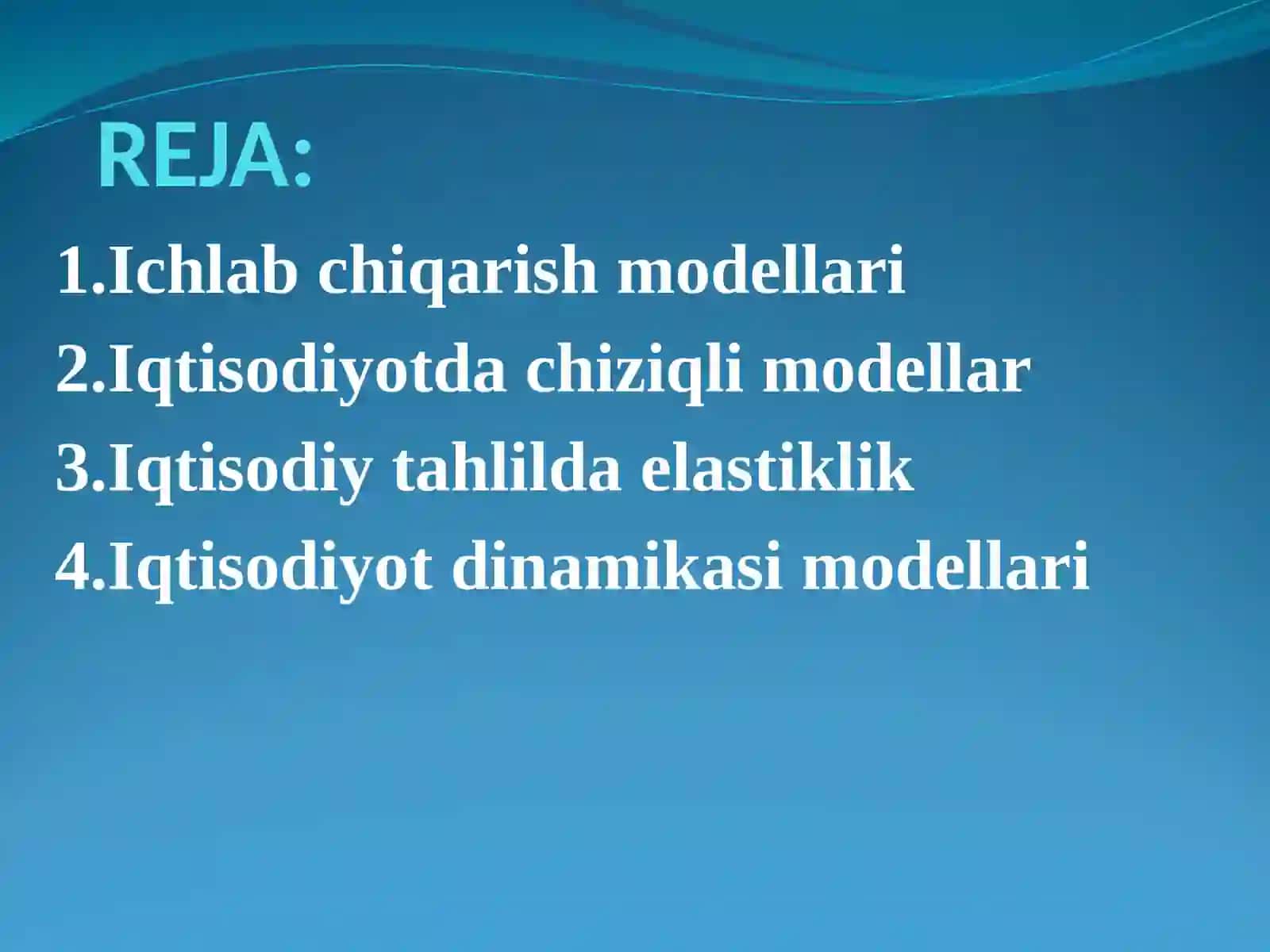 Amaliy ekonometrik modellar 2