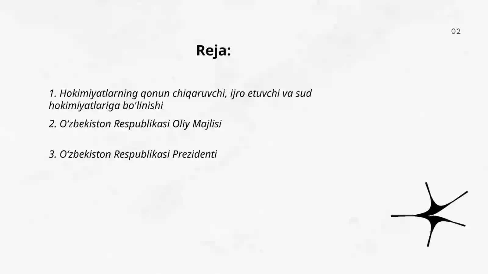Oʻzbekiston Respublikasida hokimiyatlar boʻlinishi prinsipi 2