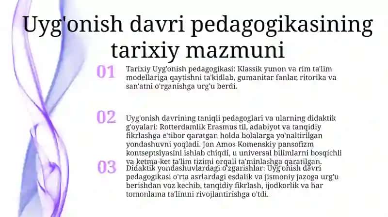 UygʻOnish Davri Prdagogikasi Namoyondalarining Didaktik GʻOyalari 2