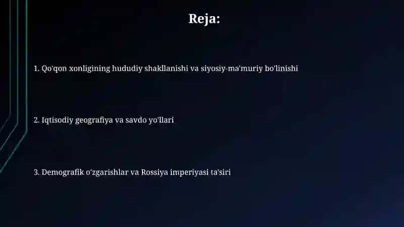 Qo`qon Xonligi tarixiy geografiyasi 2