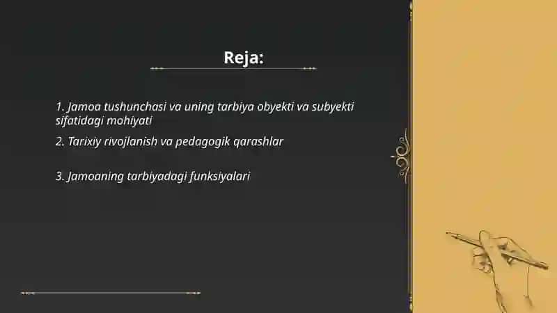 Jamoa tarbiya obyekti va subyekti sifatida 2