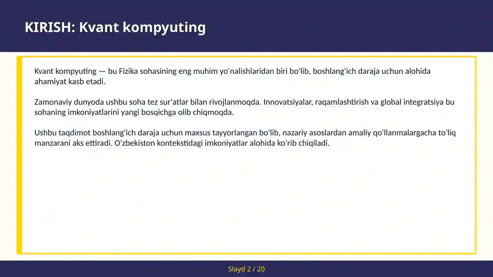 Kvant kompyuting 2