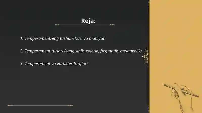 Temperament individual xususiyat sifatida 2