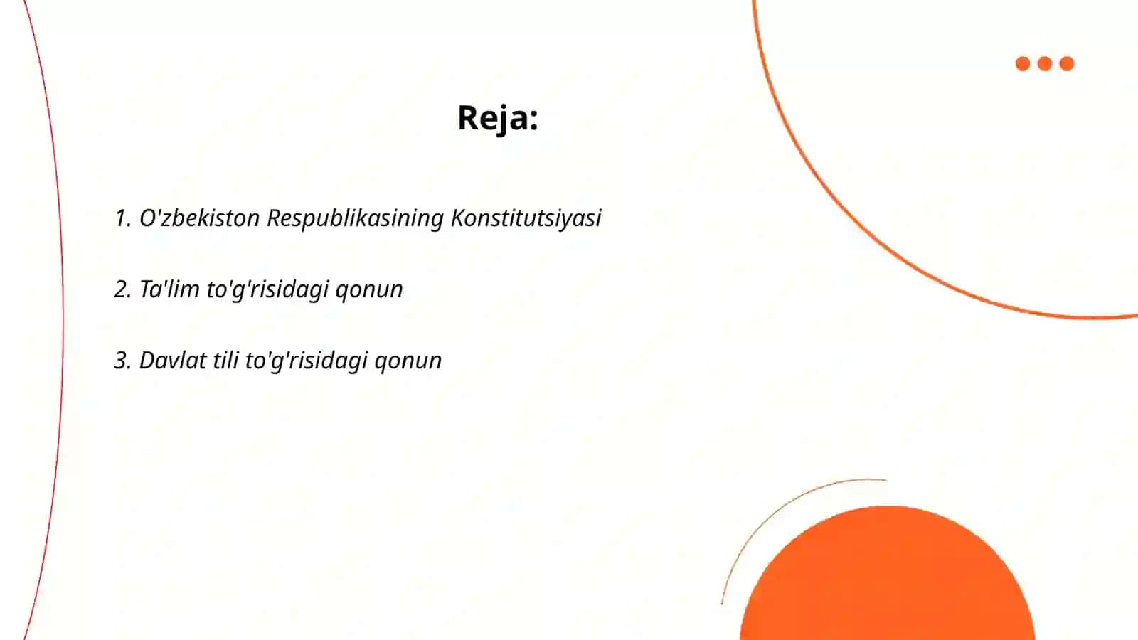 O'zbekiston Respublikasining Konstitutsiyasi 2