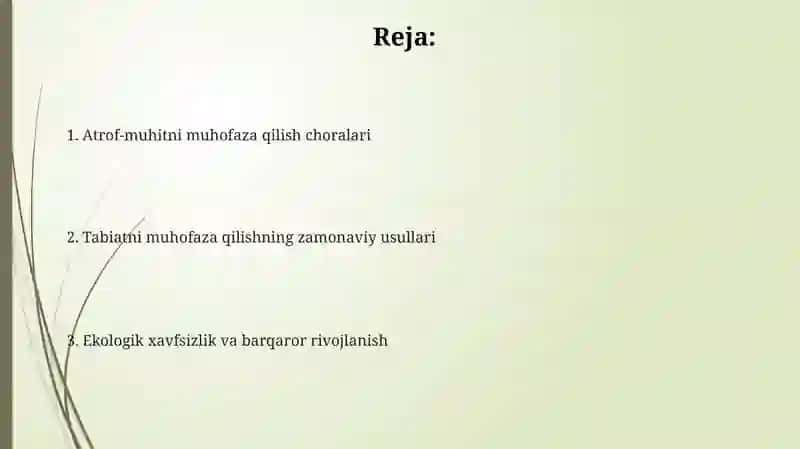 Havo muhitining muhofaza qilish tadbirlari 2