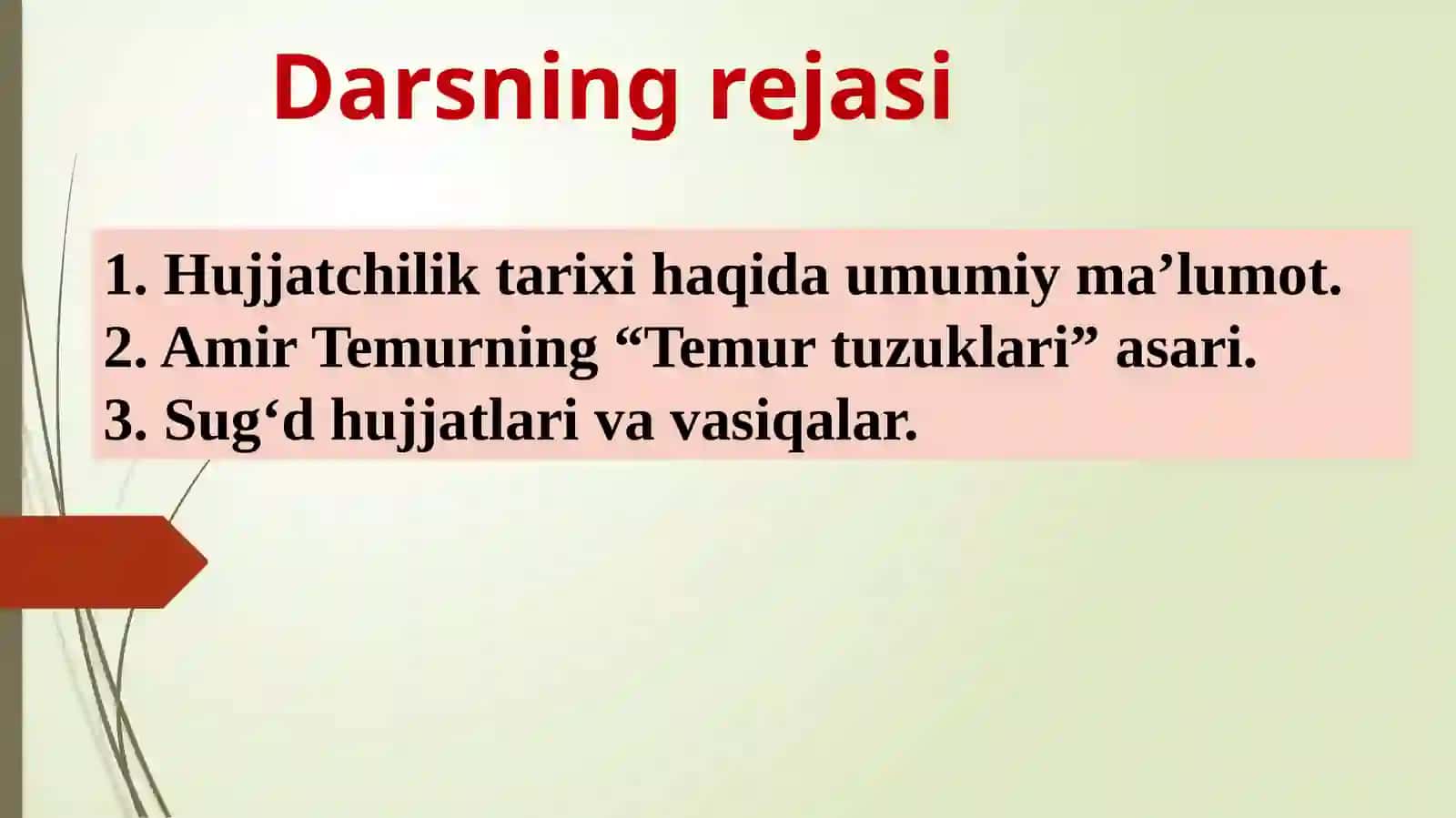 Hujjatchilik tarixi va ish yuritish asoslari 2