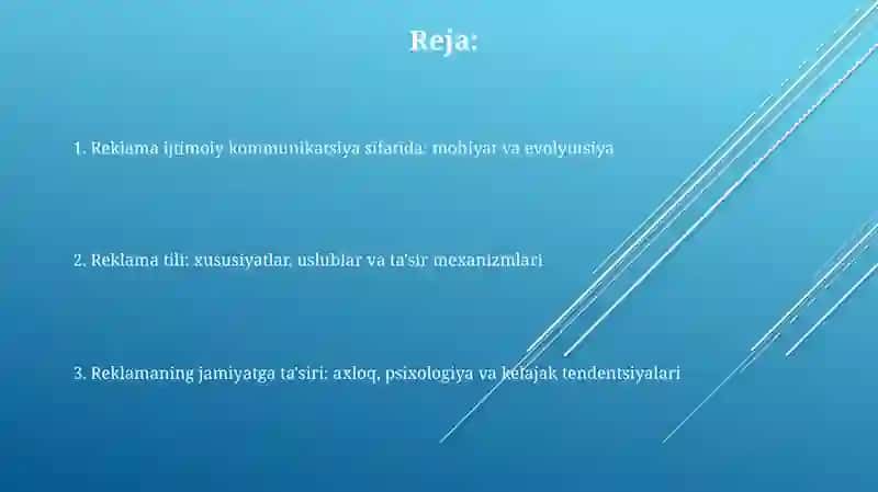 Reklama - ijtimoiy kommunikatsiyaning alohida turi sifatida 2