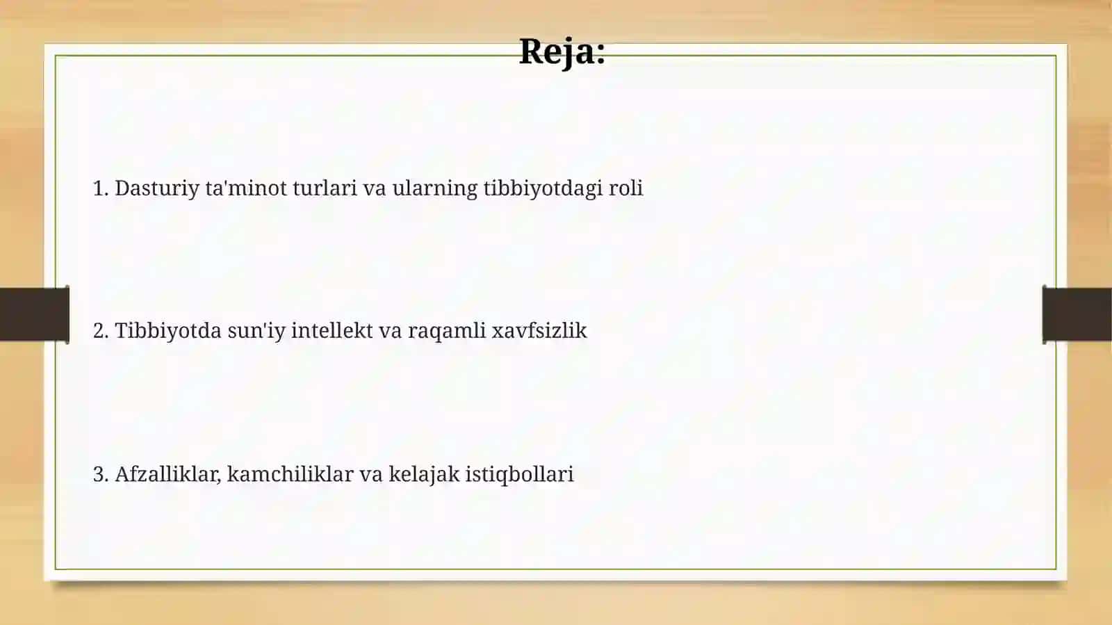 Dasturiy ta'minot turlari va tibbiyotdagi o'rni 2