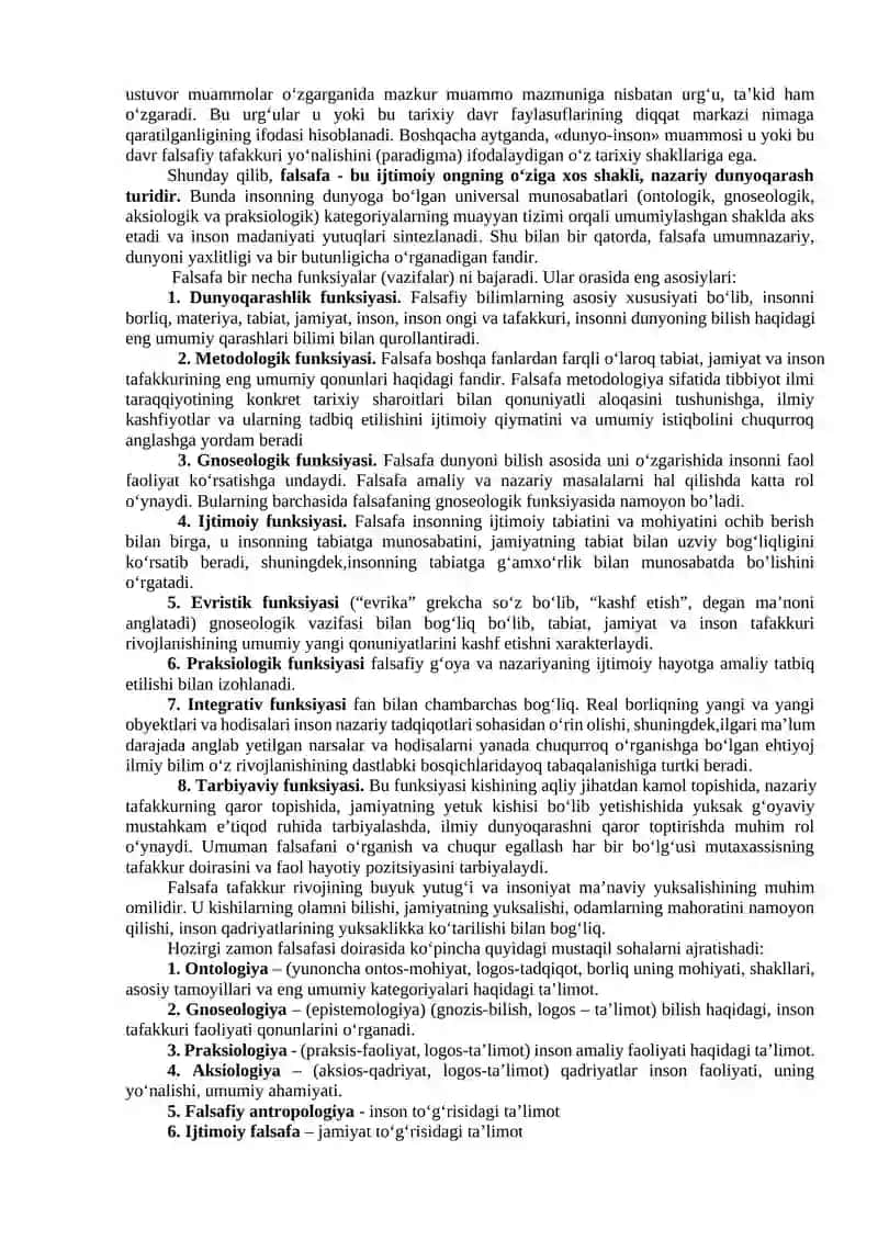 Falsafa va uning jamiyat hayotidagi roli 2