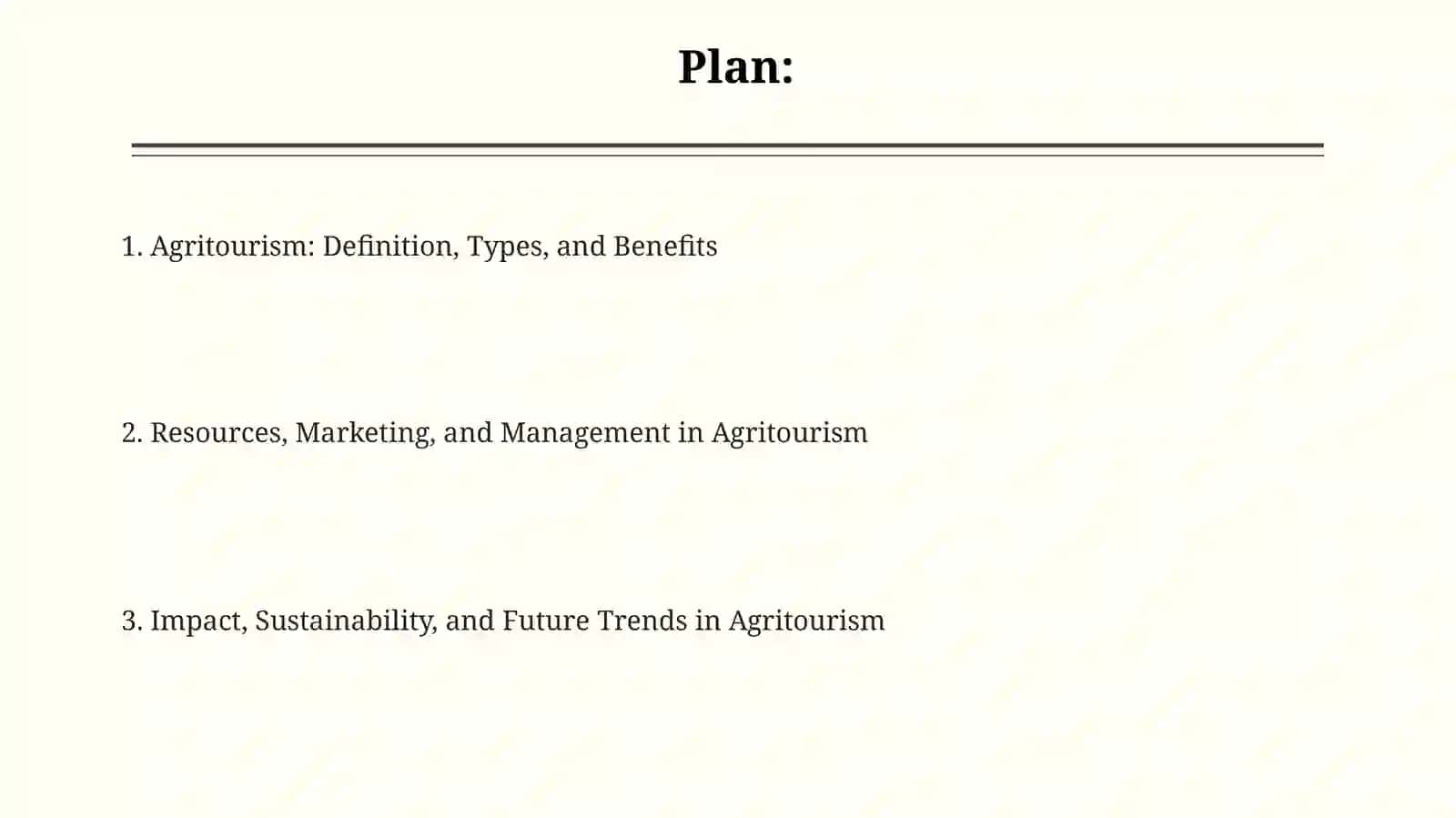 Presentation on Agritourism 2