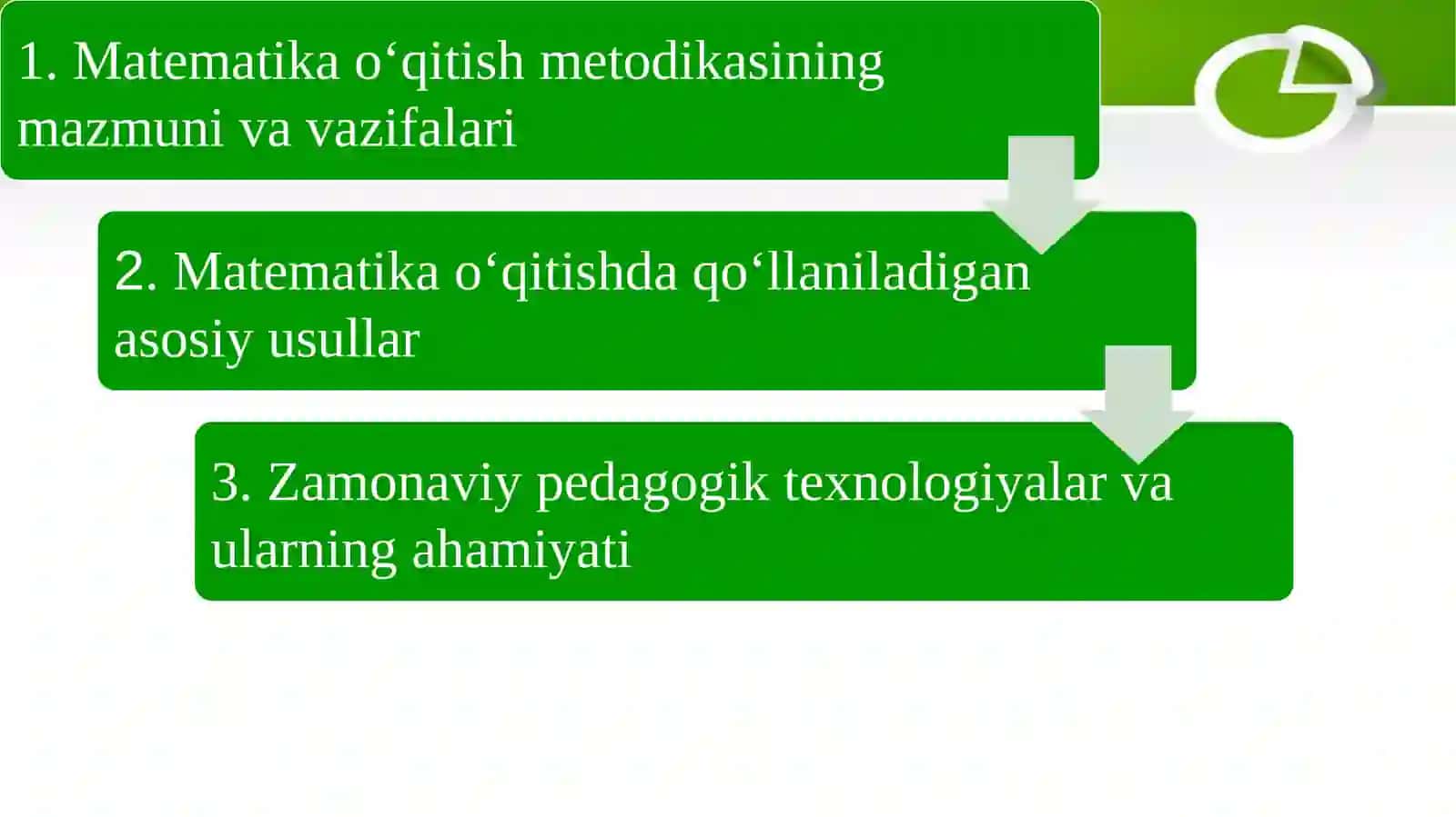 Matematika o‘qitish usullari 2
