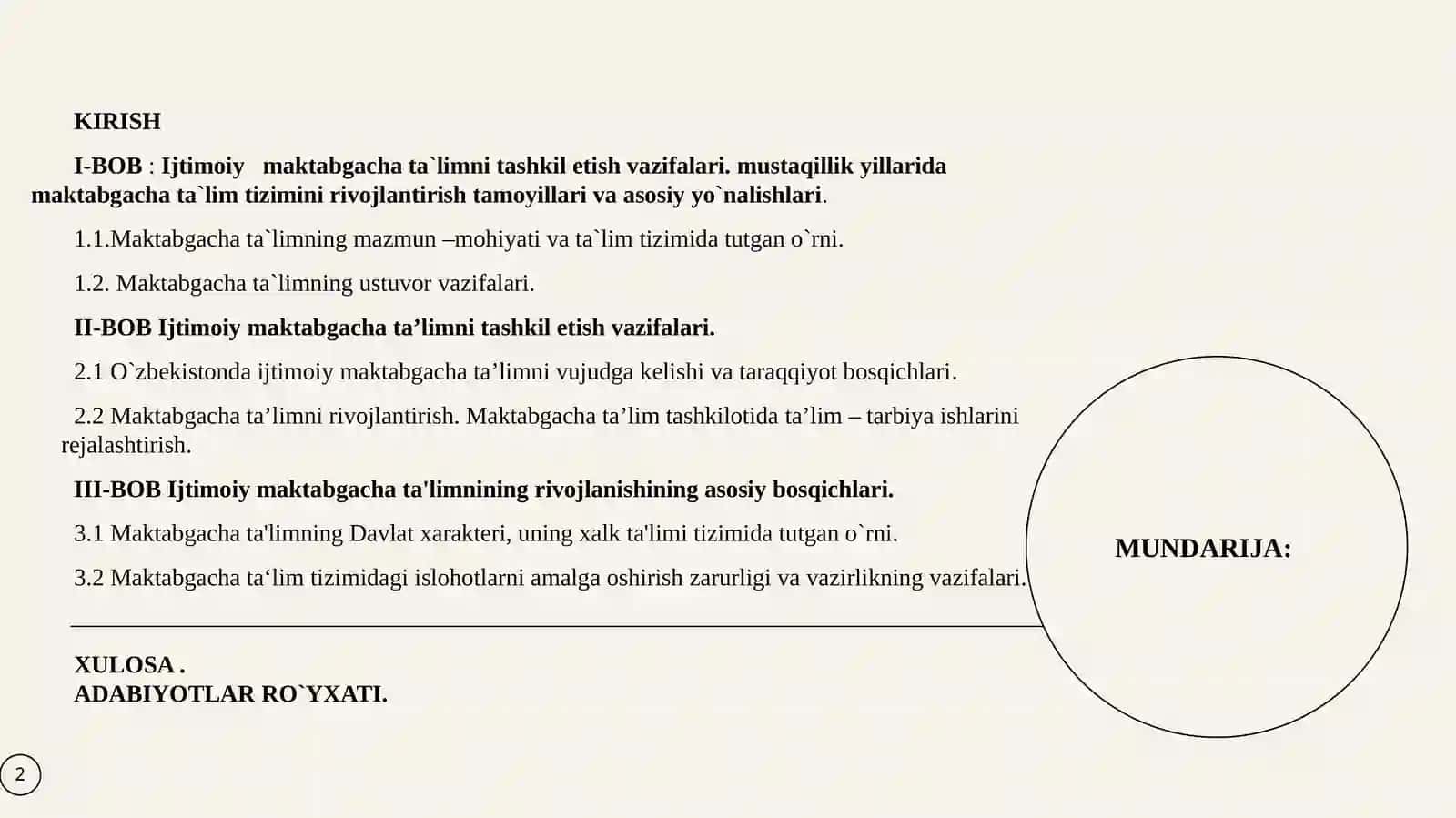 Mustaqillikyillaridamaktabgachata'limtiziminirivojlantirishtamoyillari 2