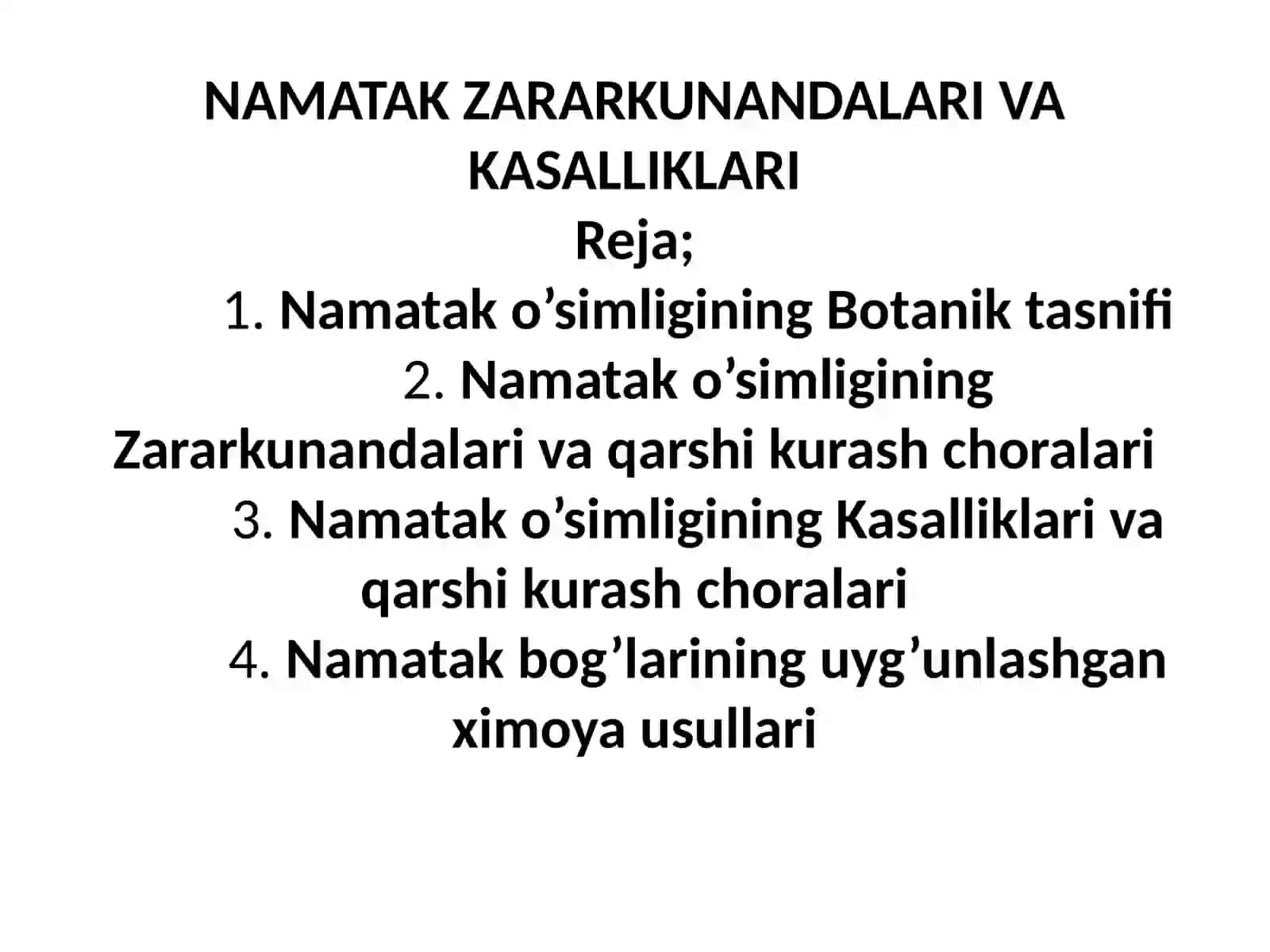 Namatak Zararkunandalari va Kasalliklari 2