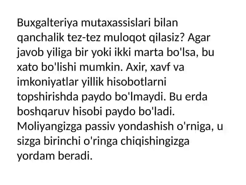 Boshqaruv Hisobi 2