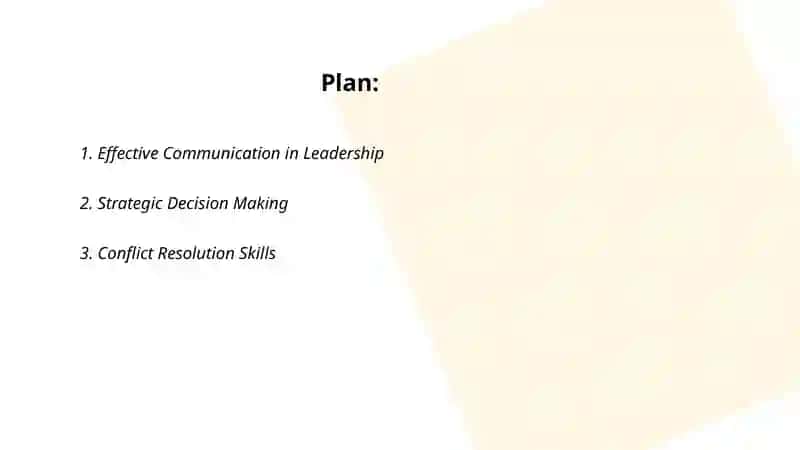Leadership and organisational skills 2