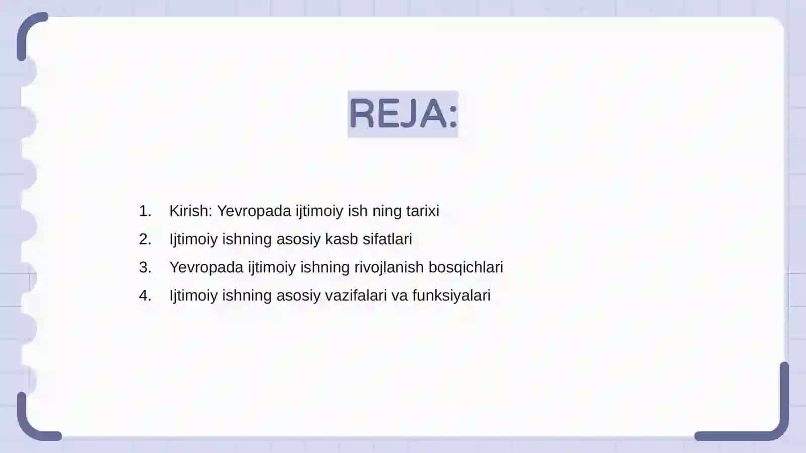 Ğarbiy Yevropada ijtimoiy ishning kasb sifatida rivojlanishi 2