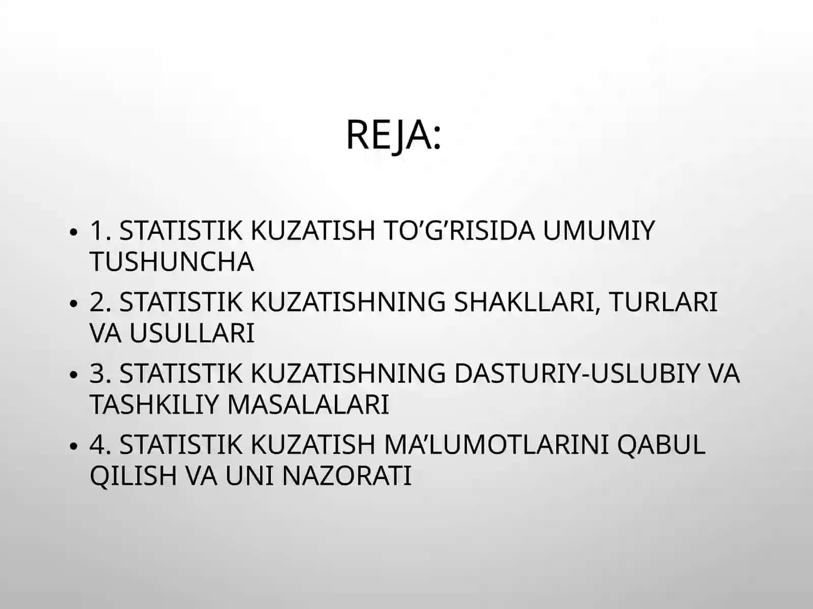 Statistik ma’lumotlarni to‘plash nazariyasi va amaliyoti 2