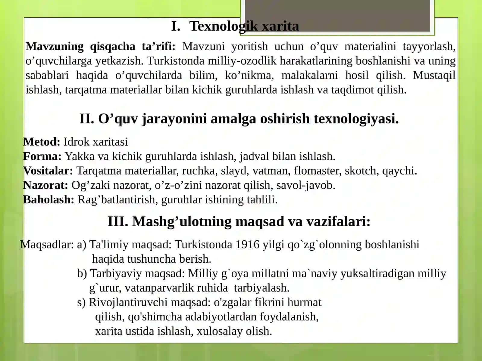 Turkistonda milliy-ozodlik haraktining boshlanishi va uning sabablari 2