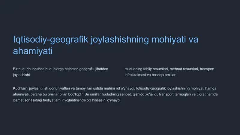 Ishlab chiqaruvchi kuchlarni joylashtirish qonuniyatlari va tamoyillari 2