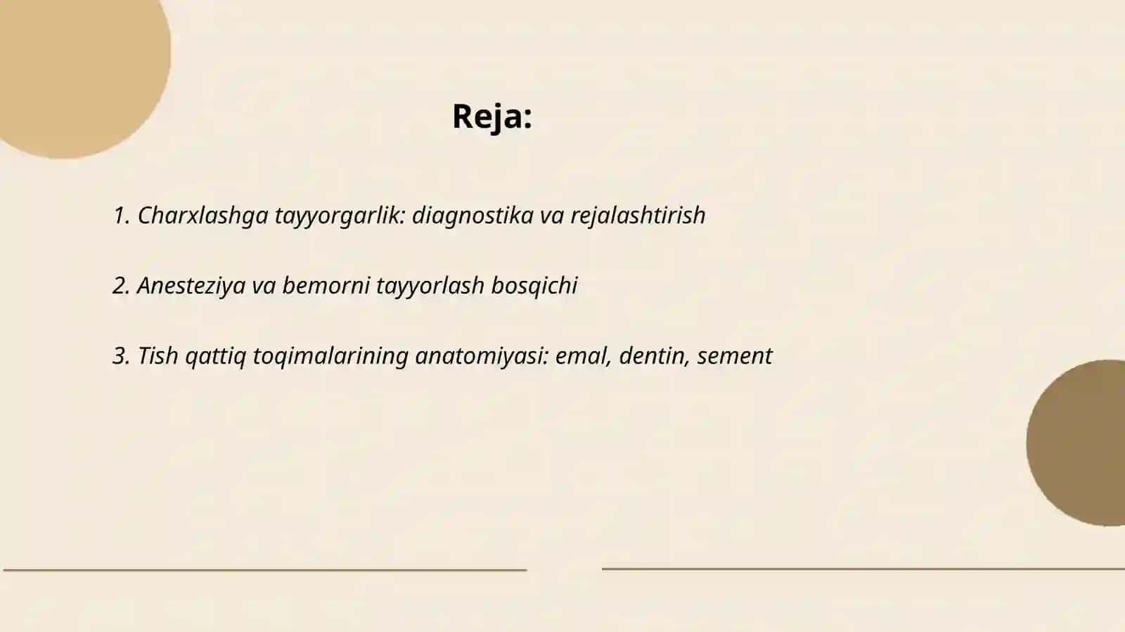 Tish qattiq toqimalarini charxlash bosqichlari va tamoyillari 2