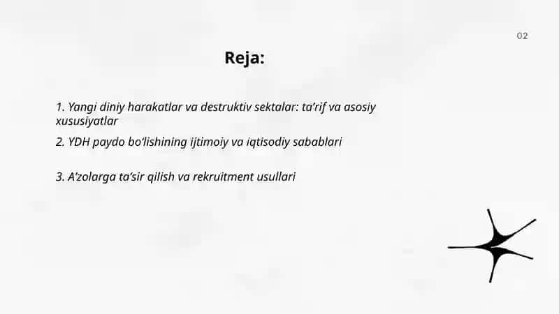 Yangi Diniy Harakatlar va Destruktiv Sektalar 2