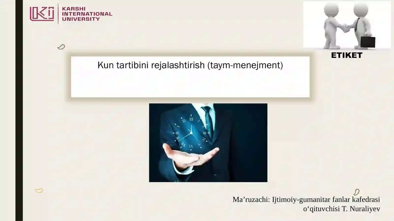 Kun tartibini rejalashtirish (taym-menejment) 2