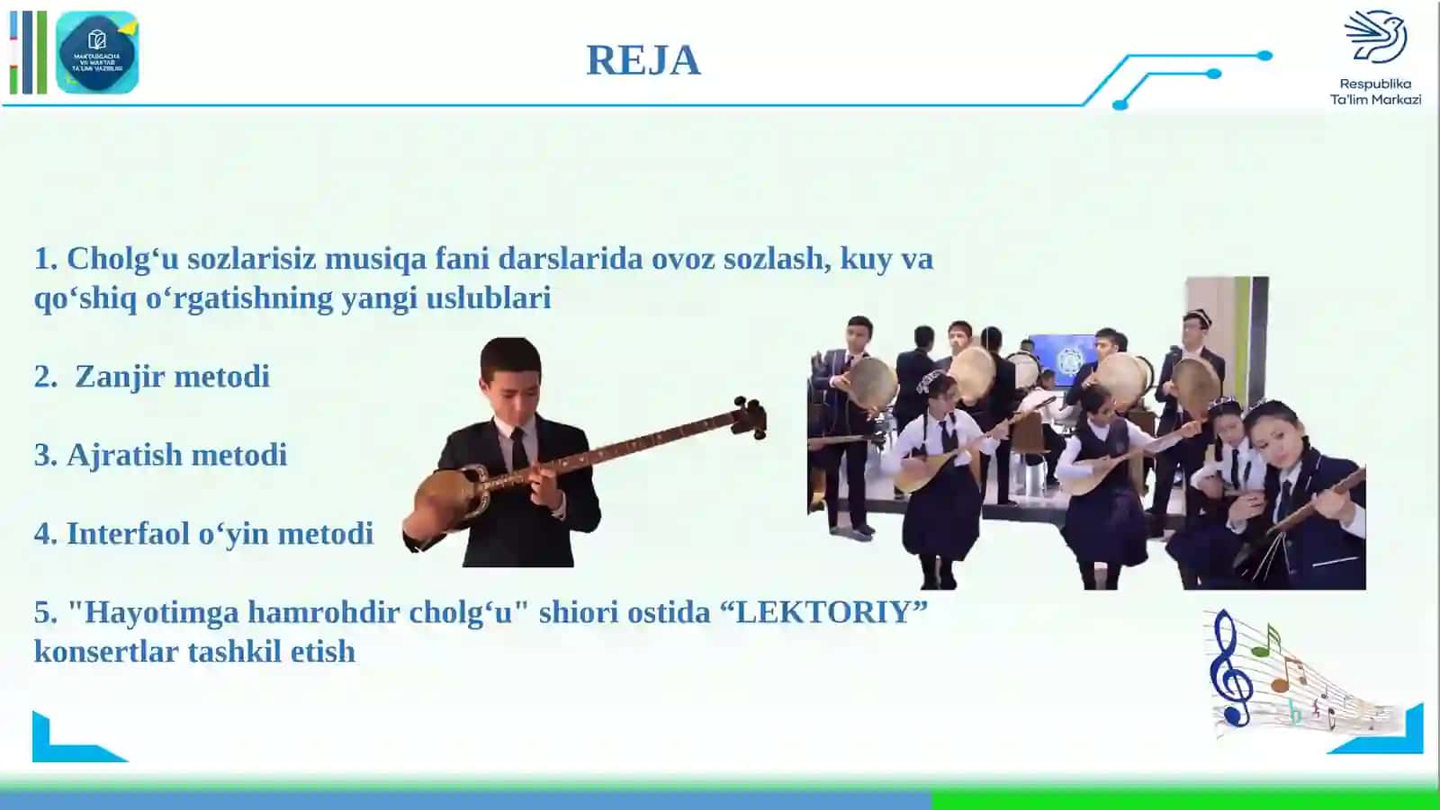 O‘quvchilarni musiqa fani darslariga qiziqishini oshirishda interfaol usullar 2
