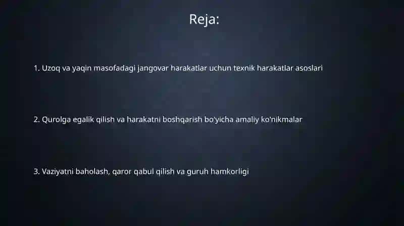 Uzoq va yaqin masofalarda jang olib borish 2