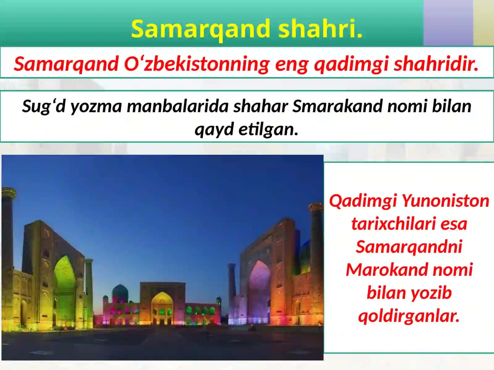 O‘zbekistonning tarixiy shaharlari 2