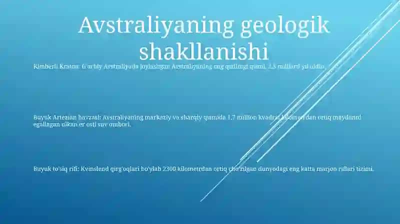 Avstraliya Materigining Geologik Tuzilishi 2