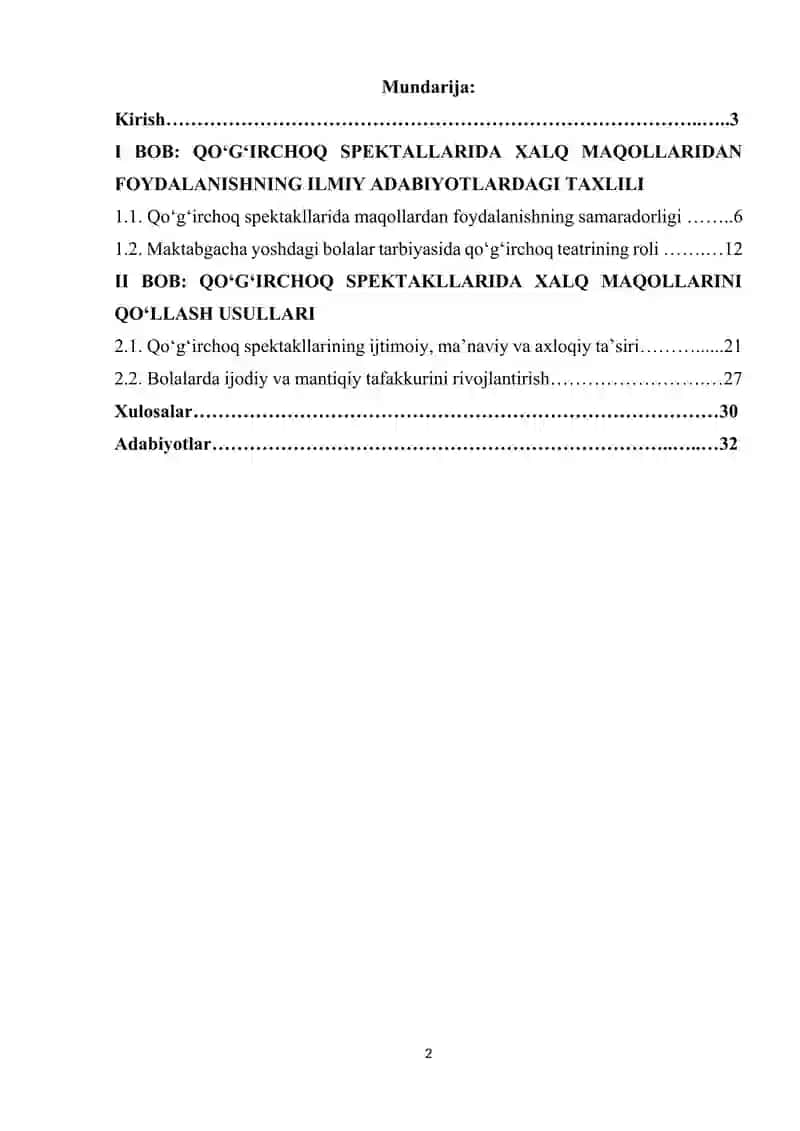 Qoʻgʻirchoq spektallarida xalq maqollaridan foydalanish 2