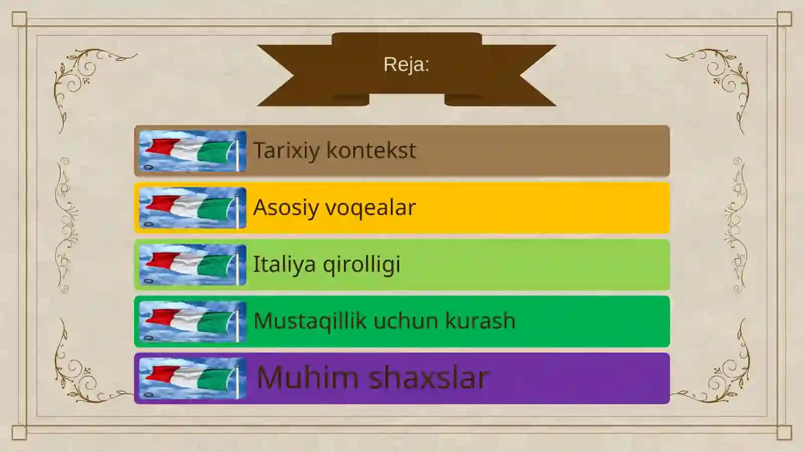 Italiya Feodal Tizimi va Mustamlakachilik Davri (XVI-XVIII asrlar) 2